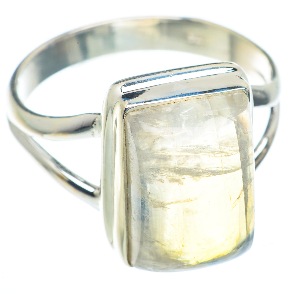 Rainbow Moonstone Rings handcrafted by Anasilvercos - RING73173
