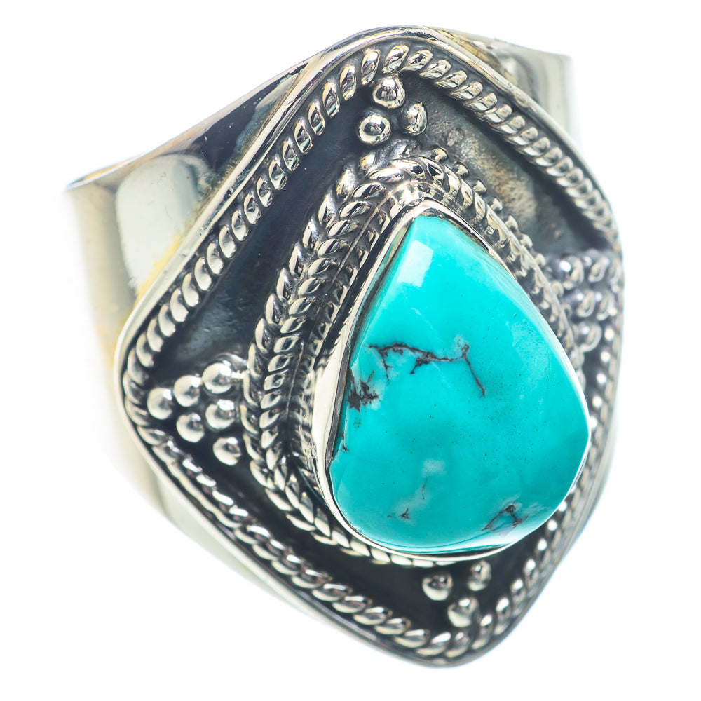 Tibetan Turquoise Rings handcrafted by Anasilvercos - RING73187