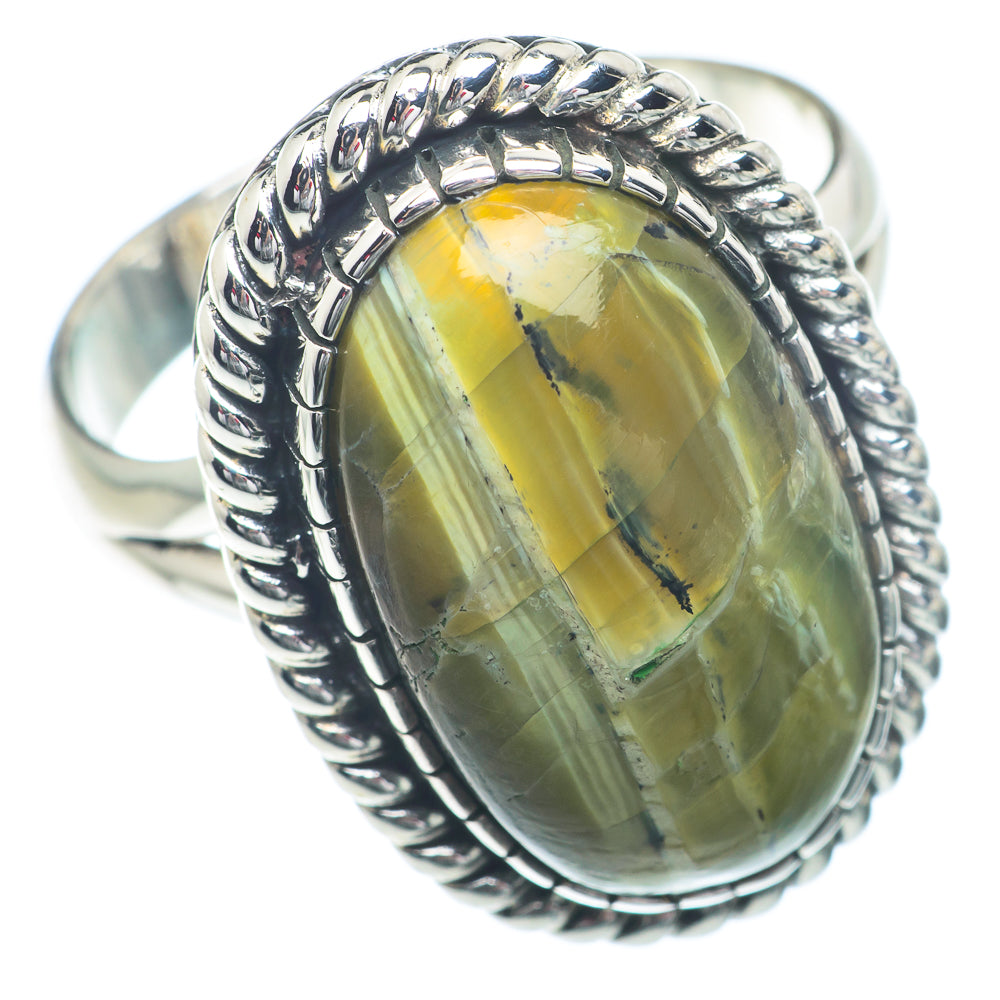 African Green Opal Rings handcrafted by Anasilvercos - RING73193