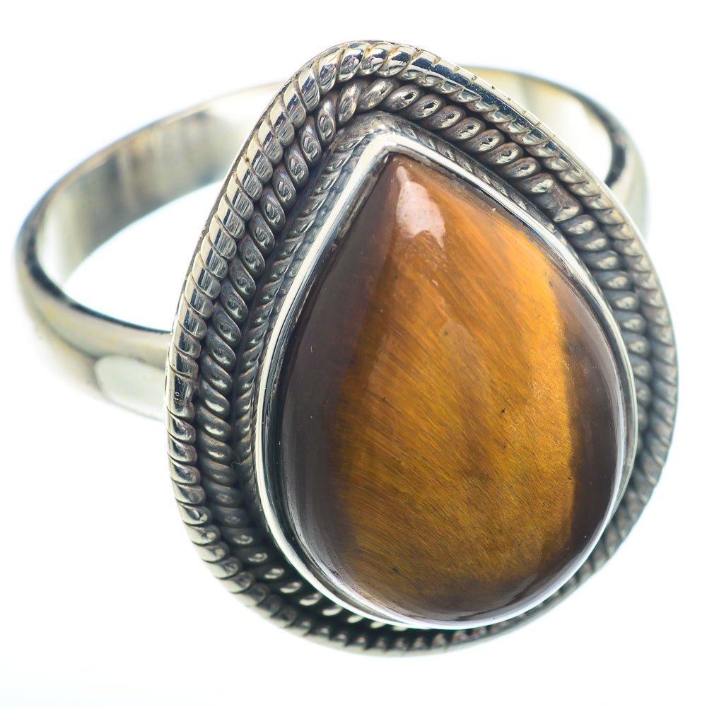 Tiger Eye Rings handcrafted by Anasilvercos - RING73197