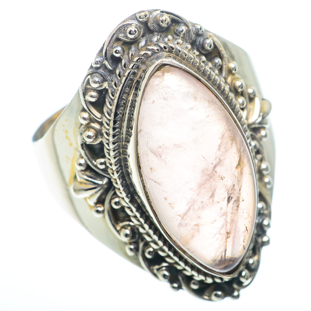 Rose Quartz Rings handcrafted by Anasilvercos - RING73204
