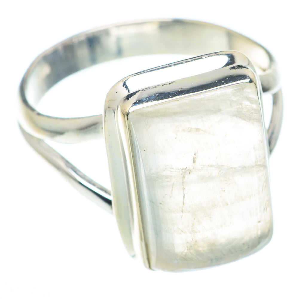 Rainbow Moonstone Rings handcrafted by Anasilvercos - RING73215