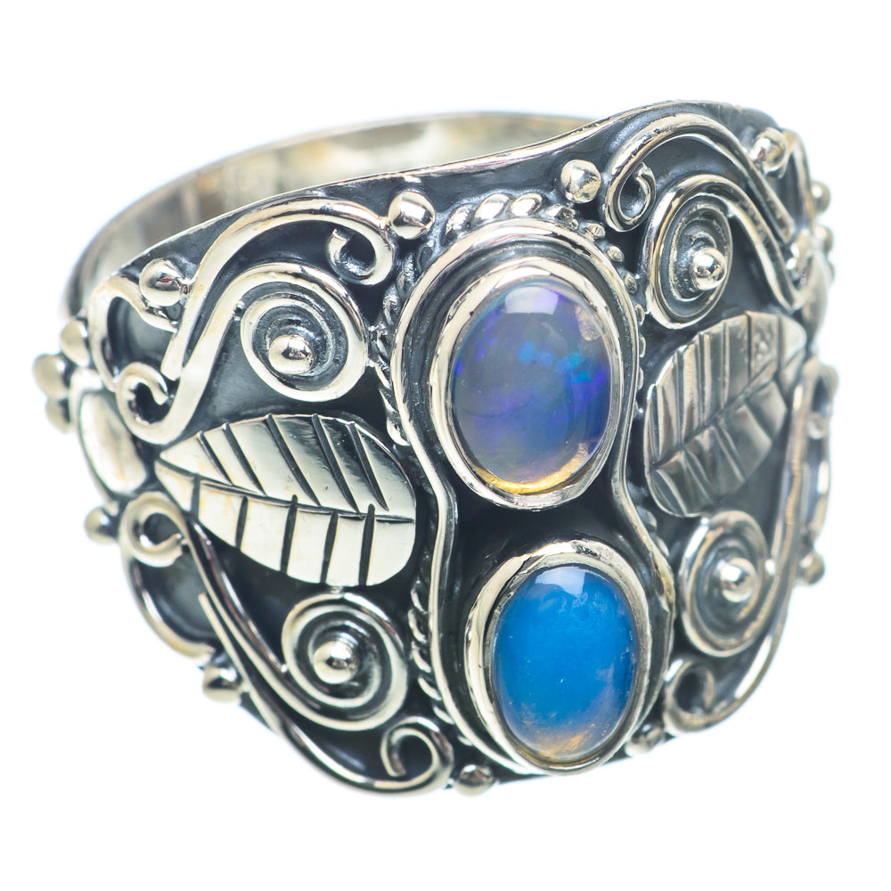 Ethiopian Opal Rings handcrafted by Anasilvercos - RING73223