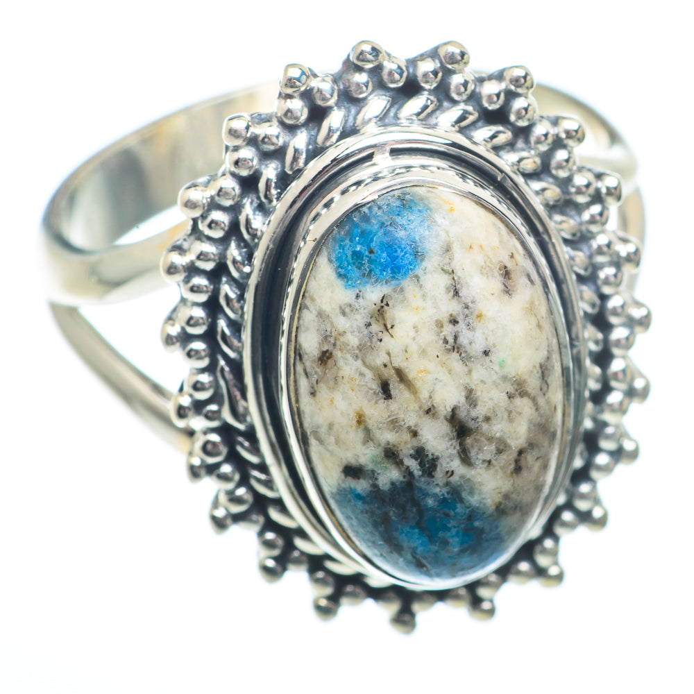 K2 Blue Azurite Rings handcrafted by Anasilvercos - RING73228