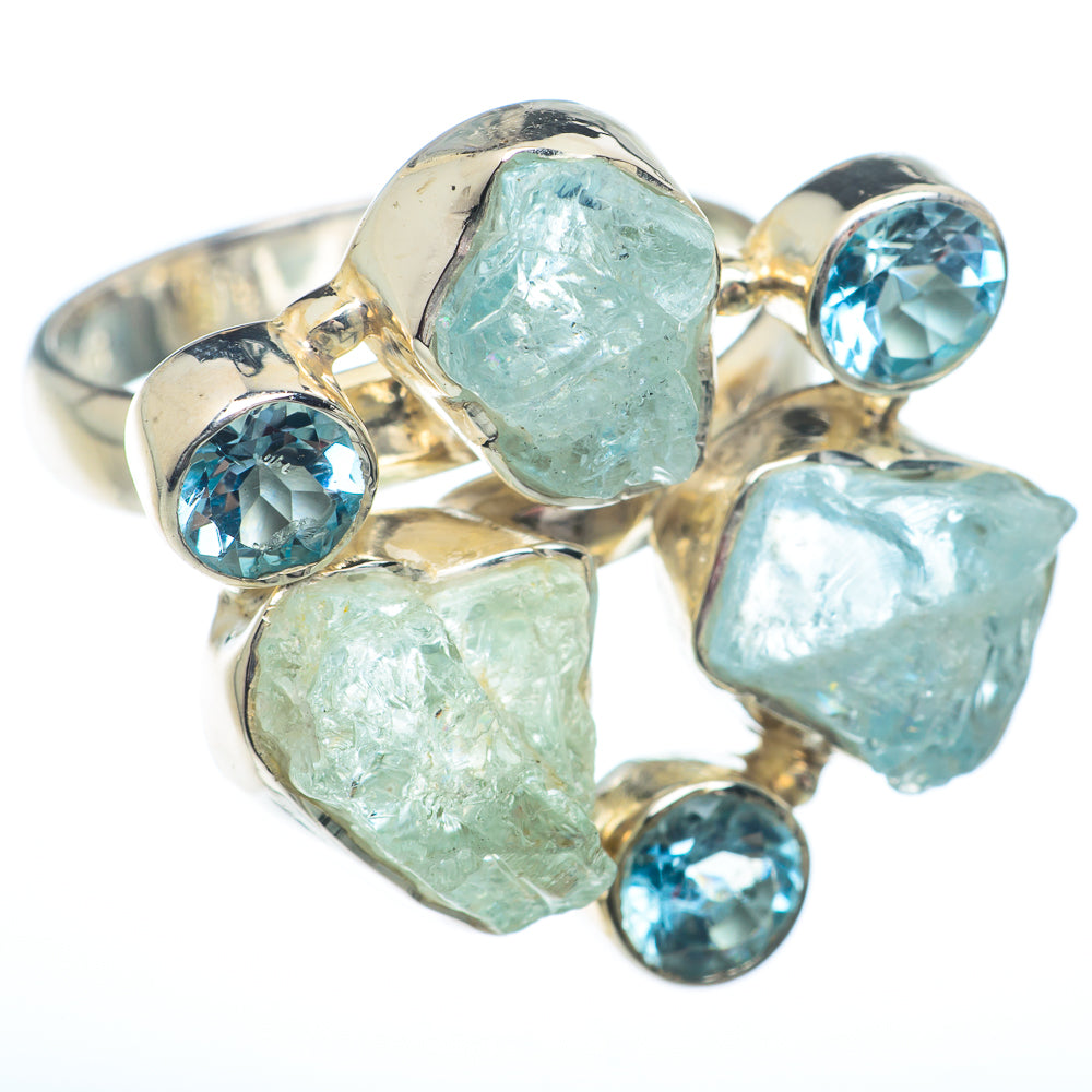 Aquamarine Rings handcrafted by Anasilvercos - RING73229