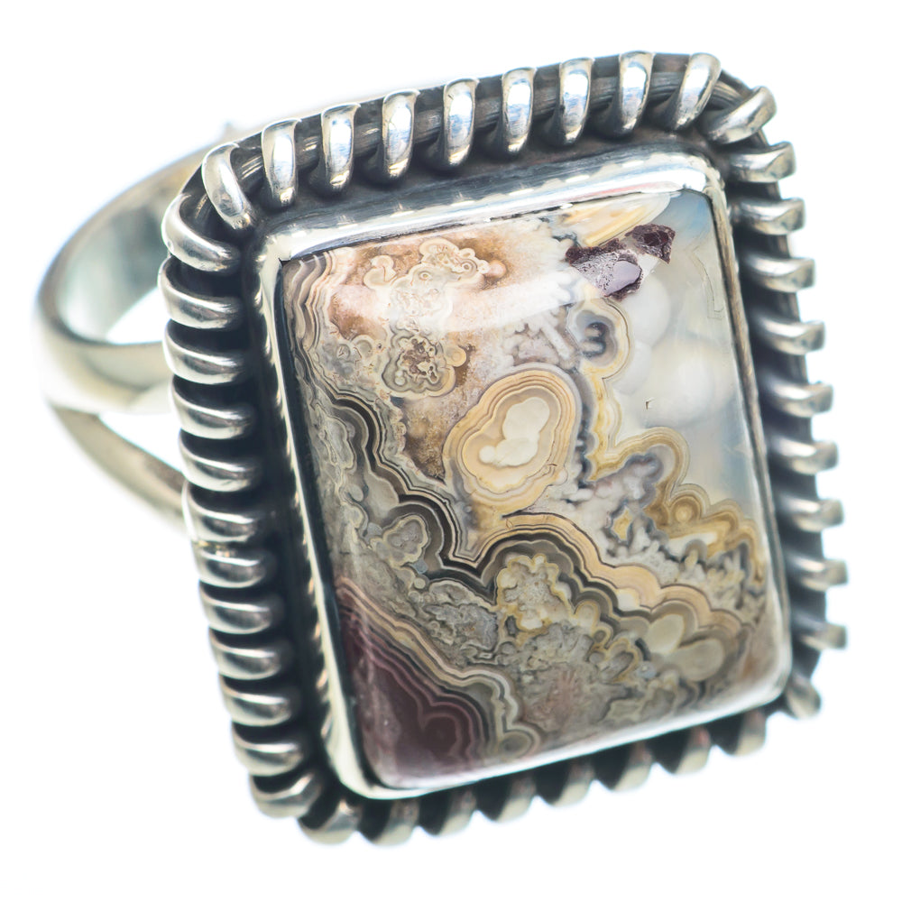 Laguna Lace Agate Rings handcrafted by Anasilvercos - RING73239