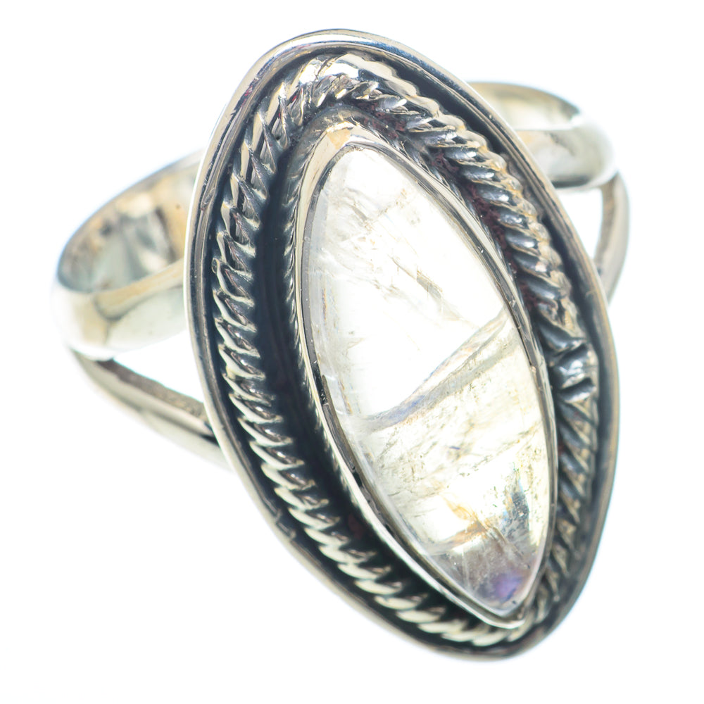 Rainbow Moonstone Rings handcrafted by Anasilvercos - RING73258