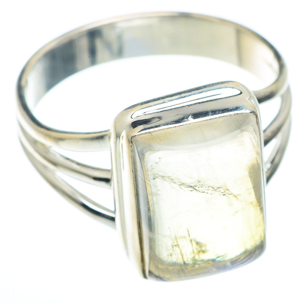 Rainbow Moonstone Rings handcrafted by Anasilvercos - RING73259