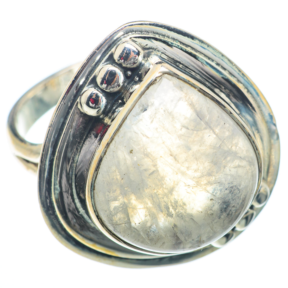 Rainbow Moonstone Rings handcrafted by Anasilvercos - RING73260