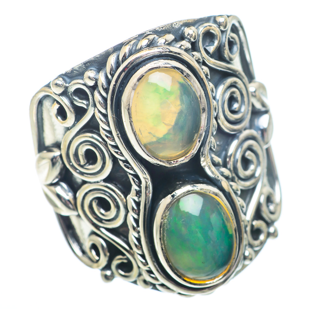 Ethiopian Opal Rings handcrafted by Anasilvercos - RING73266