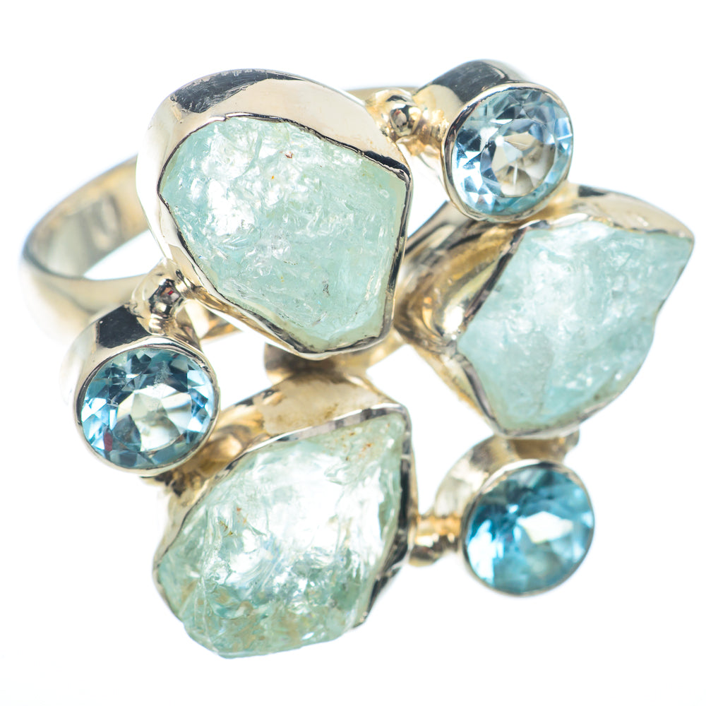 Aquamarine Rings handcrafted by Anasilvercos - RING73271