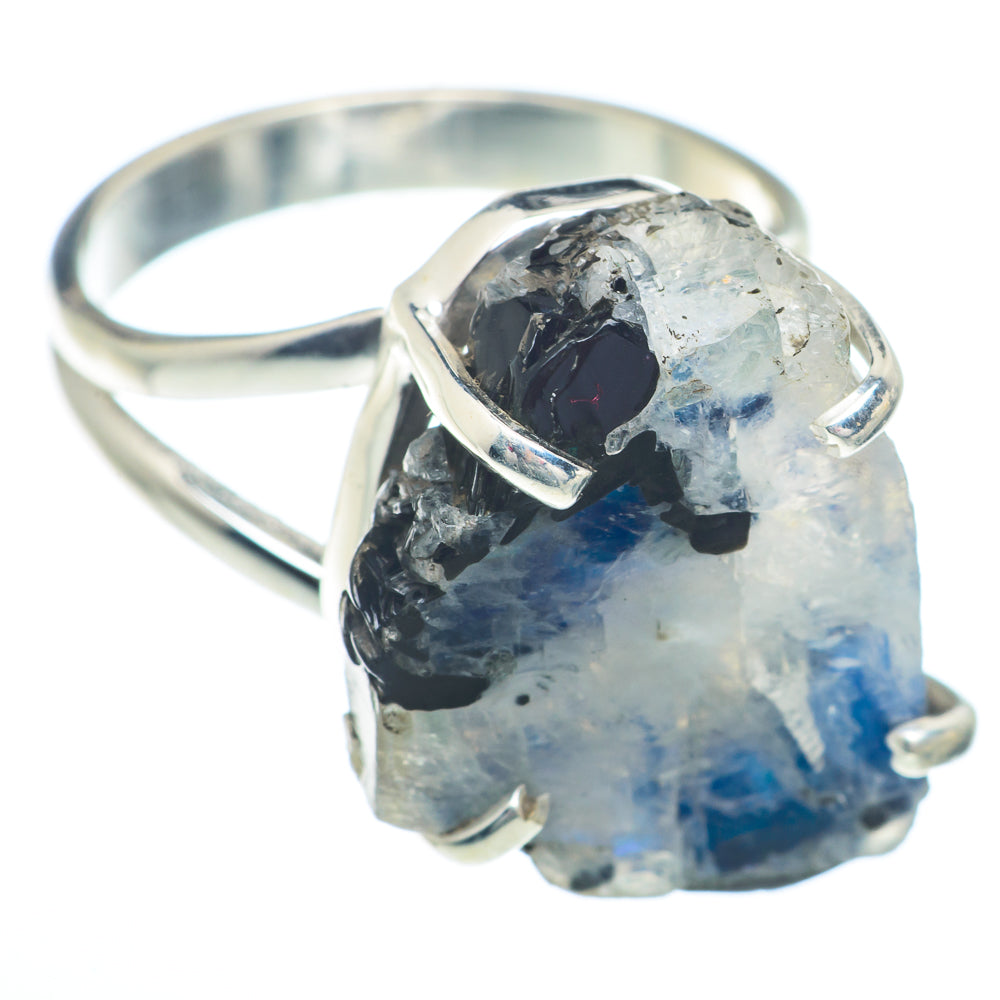 Rainbow Moonstone Rings handcrafted by Anasilvercos - RING73304