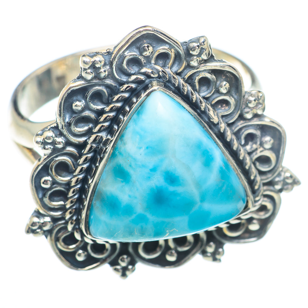 Larimar Rings handcrafted by Anasilvercos - RING73311