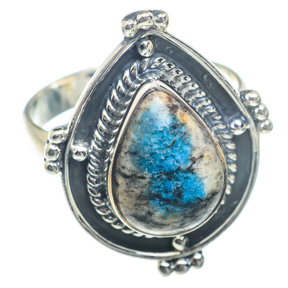 K2 Blue Azurite Rings handcrafted by Anasilvercos - RING73313