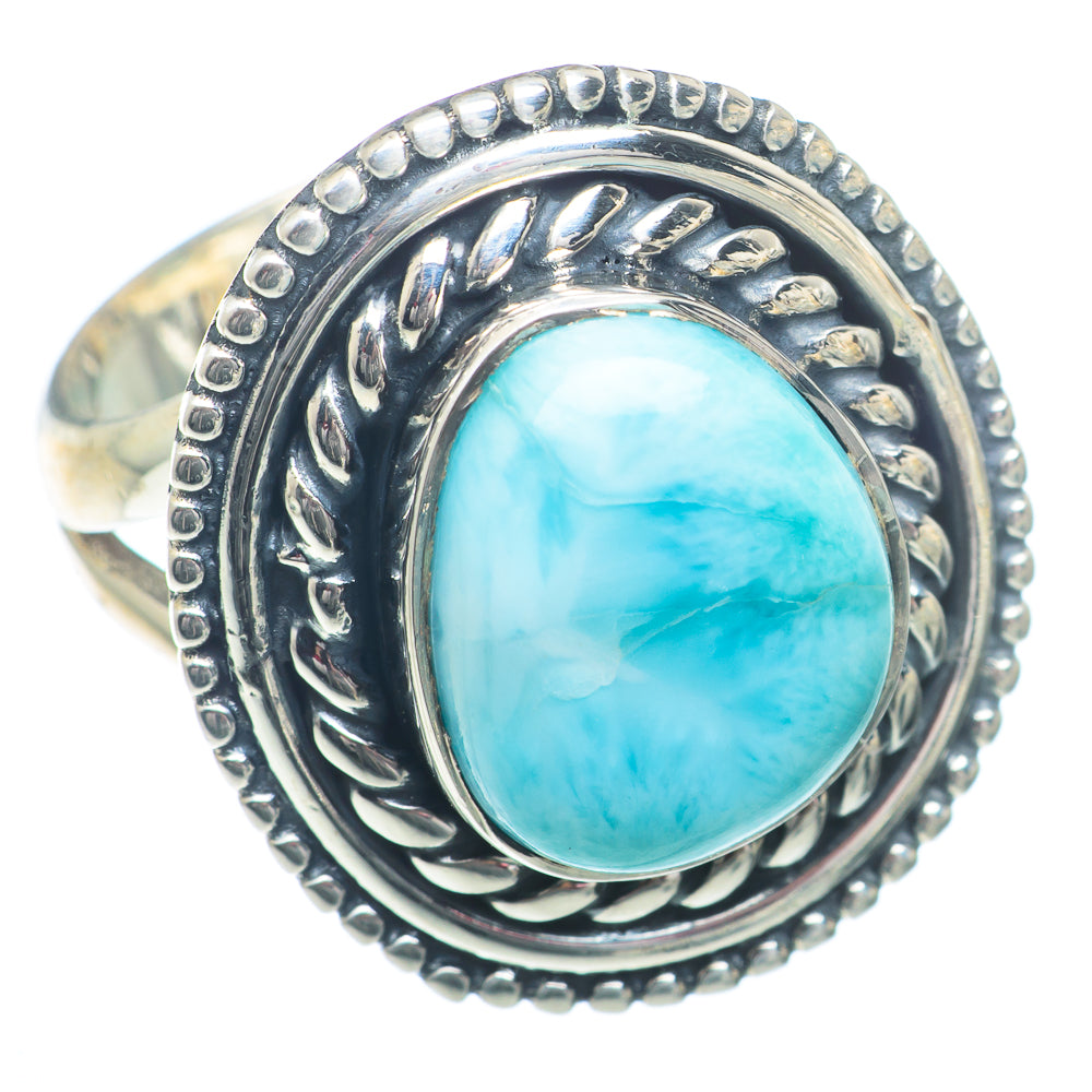 Larimar Rings handcrafted by Anasilvercos - RING73314