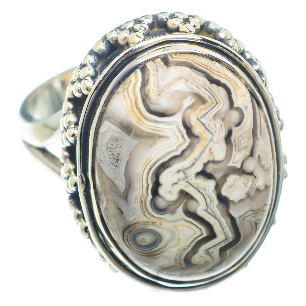 Laguna Lace Agate Rings handcrafted by Anasilvercos - RING73374