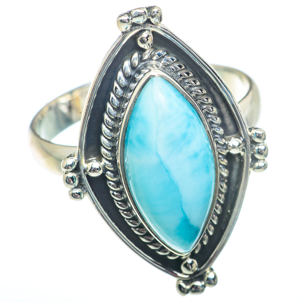 Larimar Rings handcrafted by Anasilvercos - RING73385