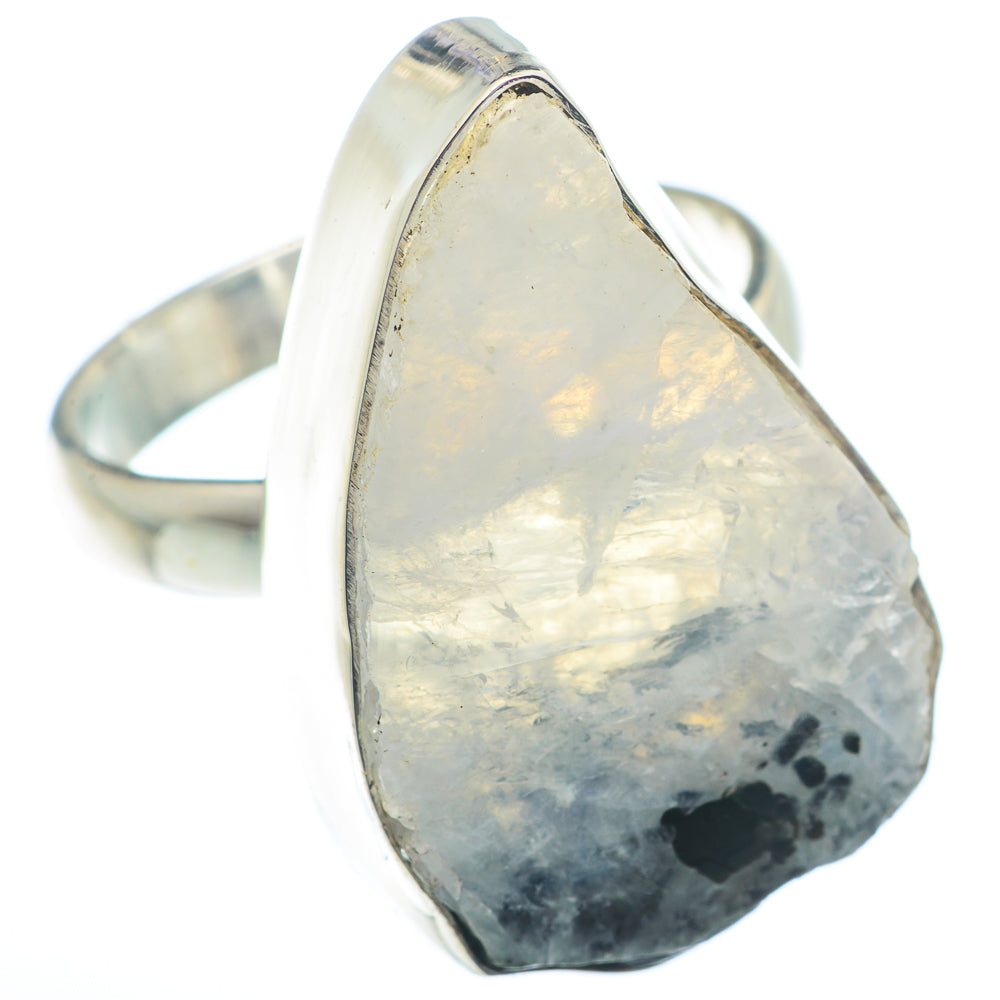 Rainbow Moonstone Rings handcrafted by Anasilvercos - RING73444