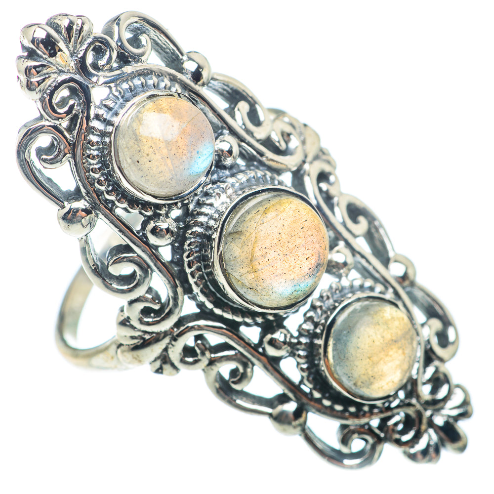 Labradorite Rings handcrafted by Anasilvercos - RING73450