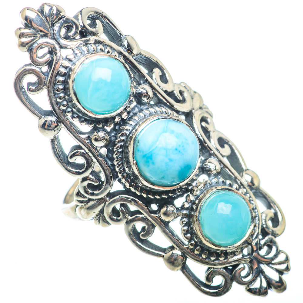 Larimar Rings handcrafted by Anasilvercos - RING73455