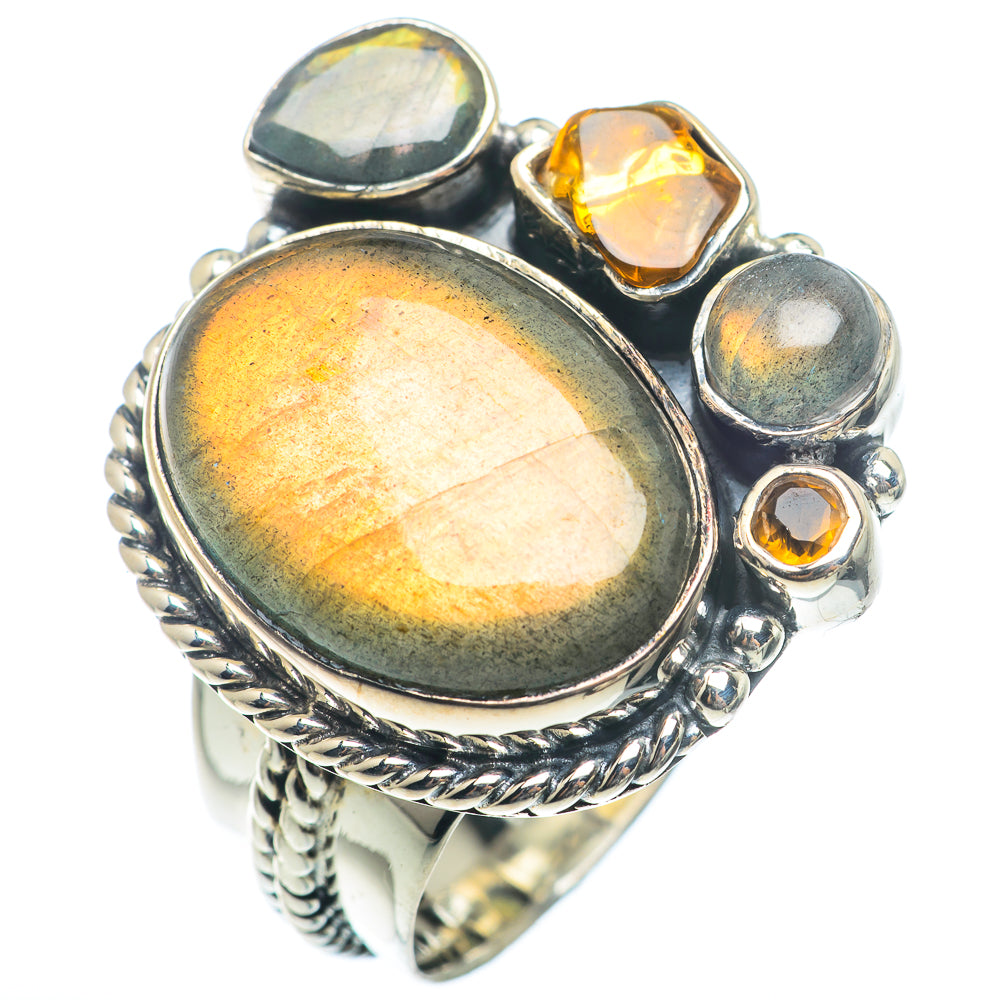 Labradorite Rings handcrafted by Anasilvercos - RING73462