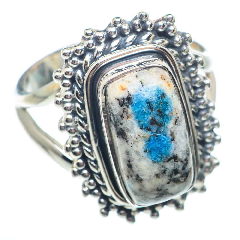 K2 Blue Azurite Rings handcrafted by Anasilvercos - RING73474 - Photo 2