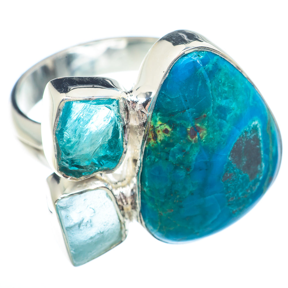 K2 Blue Azurite Rings handcrafted by Anasilvercos - RING73475