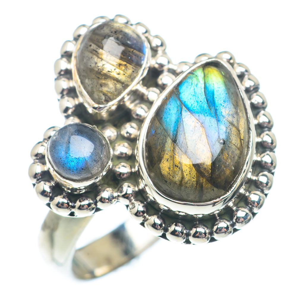 Labradorite Rings handcrafted by Anasilvercos - RING73482
