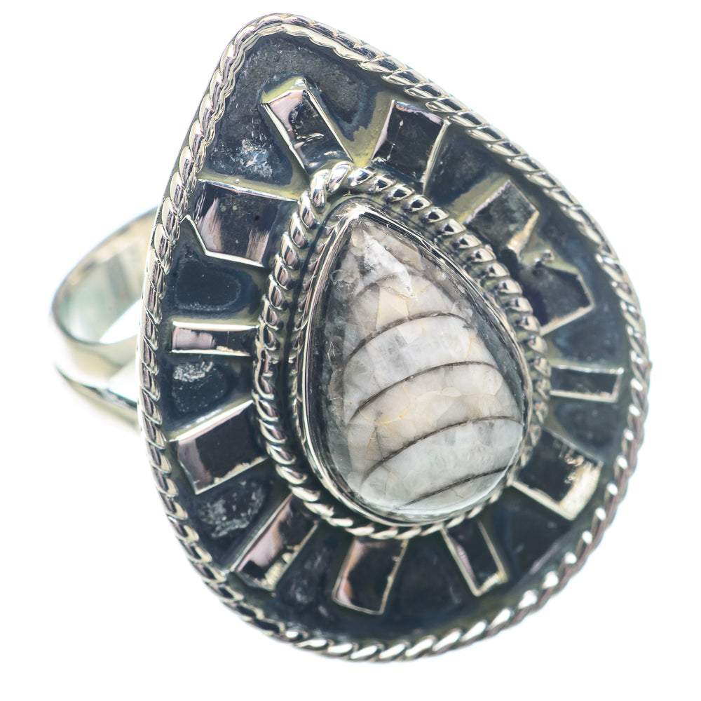 Orthoceras Fossil Rings handcrafted by Anasilvercos - RING73518