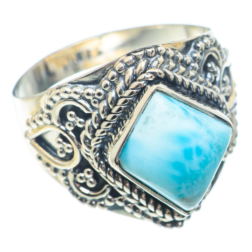 Larimar Rings handcrafted by Anasilvercos - RING73526