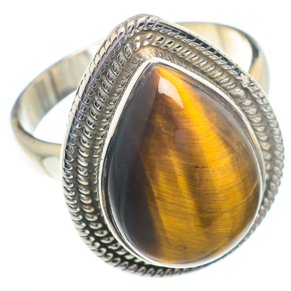 Tiger Eye Rings handcrafted by Anasilvercos - RING73535