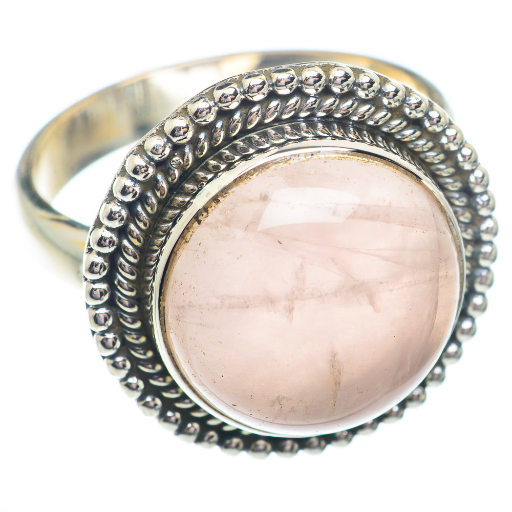 Rose Quartz Rings handcrafted by Anasilvercos - RING73543