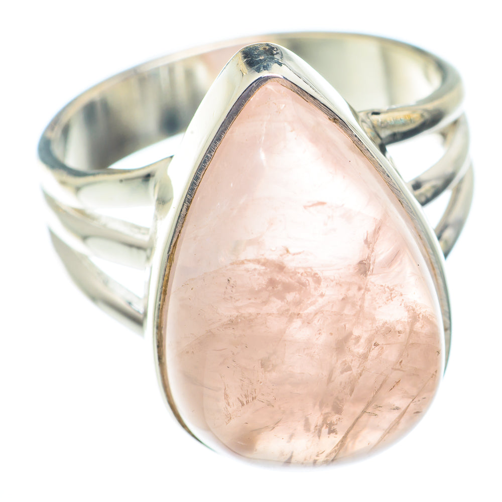 Rose Quartz Rings handcrafted by Anasilvercos - RING73545