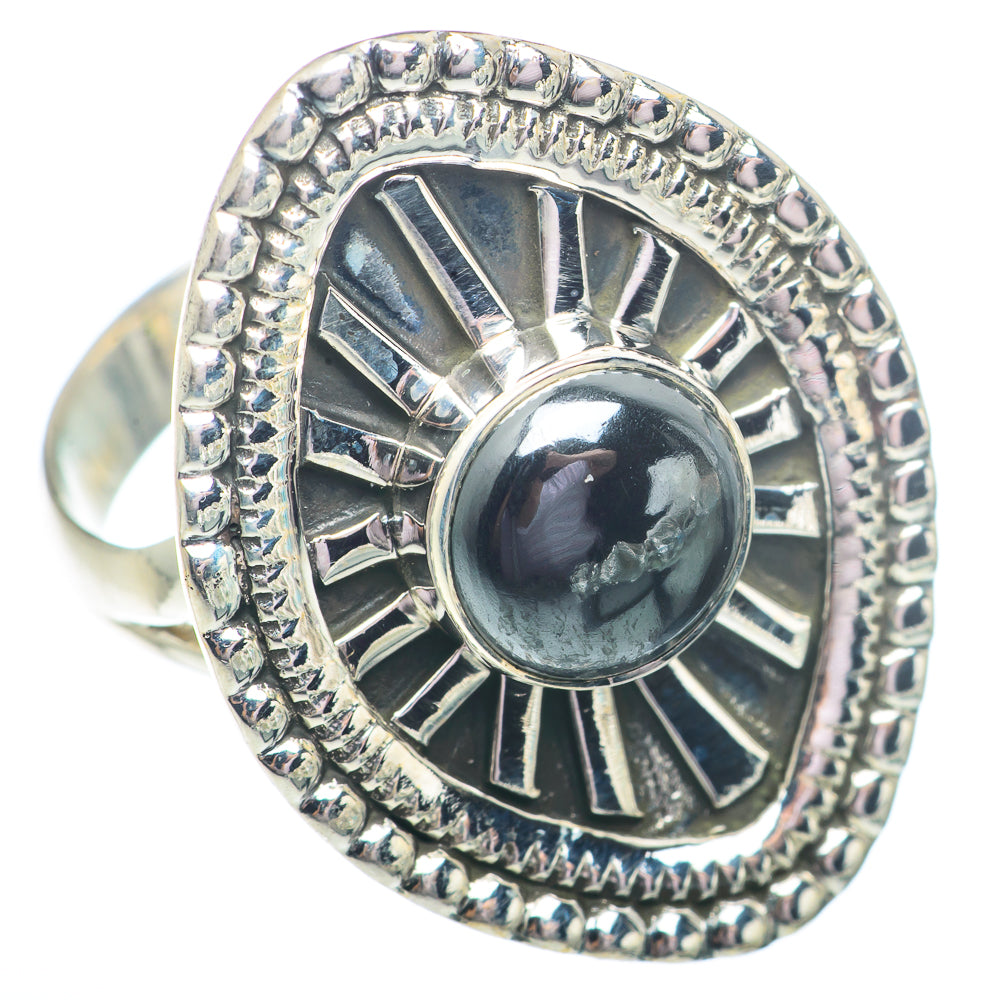 Snowflake Obsidian Rings handcrafted by Anasilvercos - RING73567