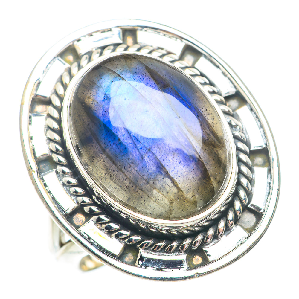 Labradorite Rings handcrafted by Anasilvercos - RING73576