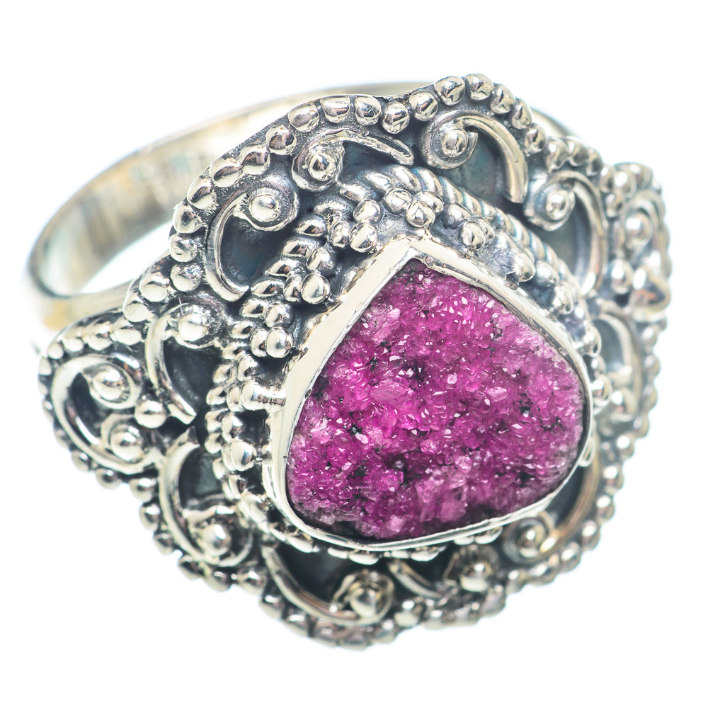 Cobalto Calcite Druzy Rings handcrafted by Anasilvercos - RING73592