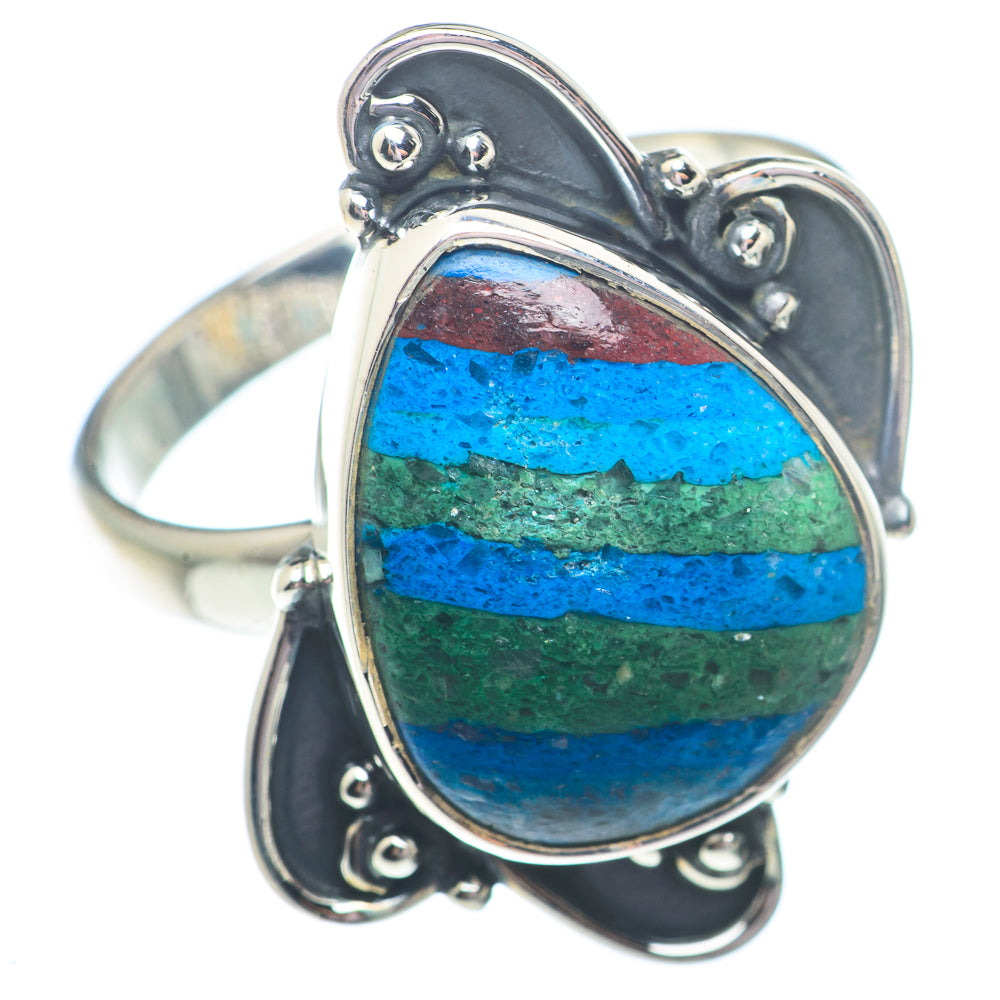 Rainbow Calsilica Rings handcrafted by Anasilvercos - RING73611