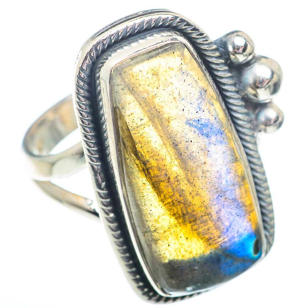 Labradorite Rings handcrafted by Anasilvercos - RING73616