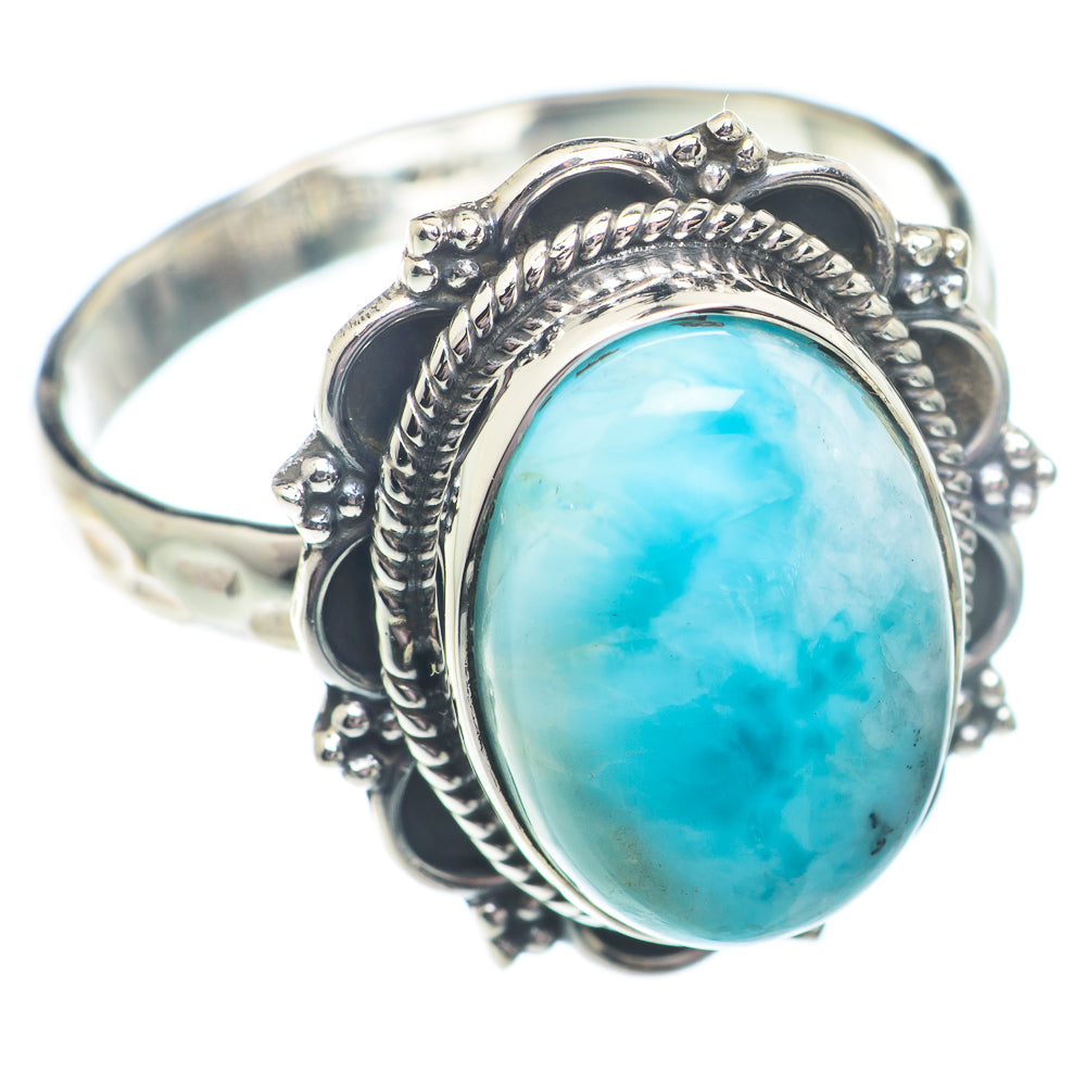 Larimar Rings handcrafted by Anasilvercos - RING73618