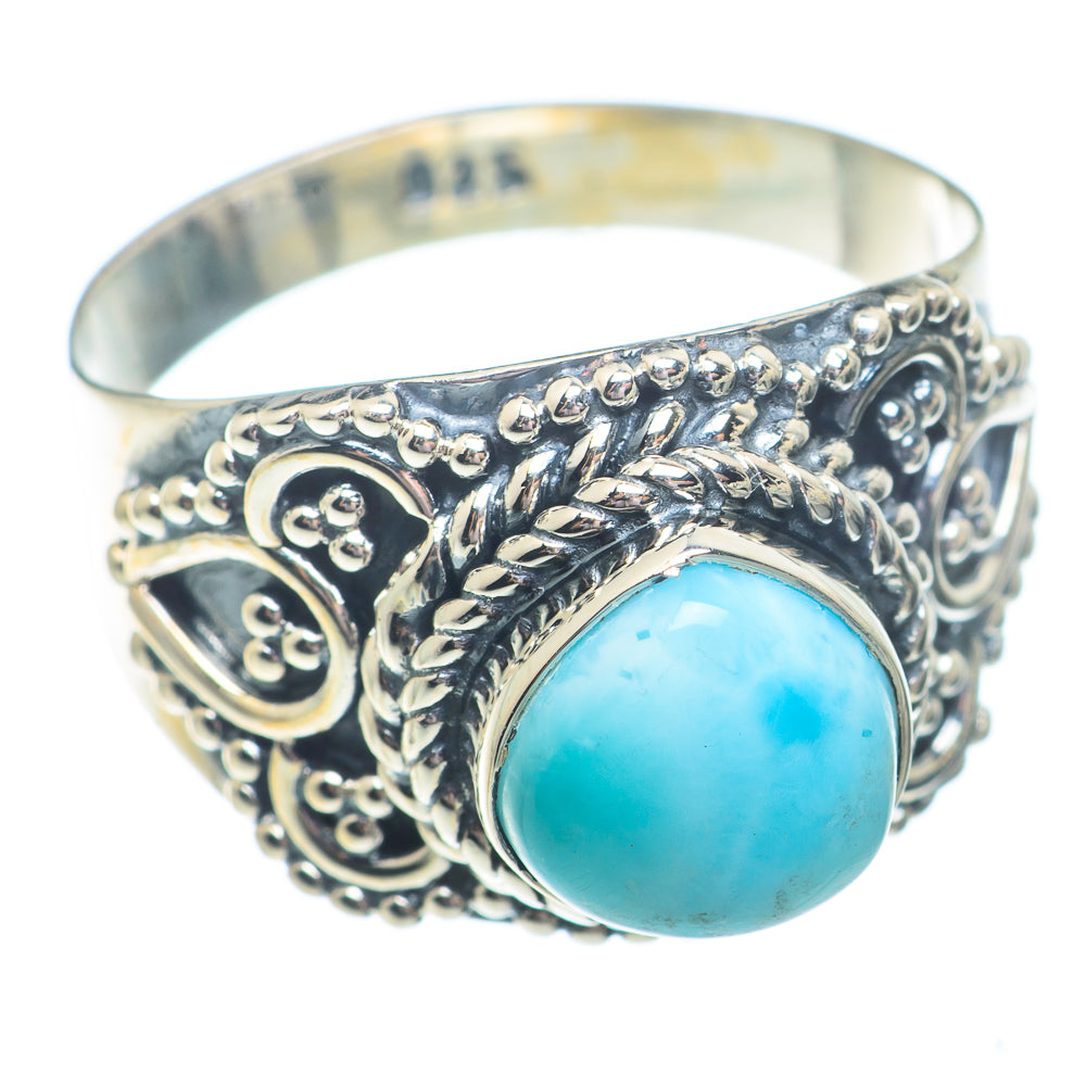 Larimar Rings handcrafted by Anasilvercos - RING73663