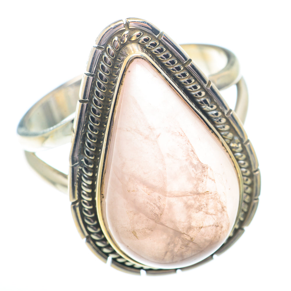 Rose Quartz Rings handcrafted by Anasilvercos - RING73684