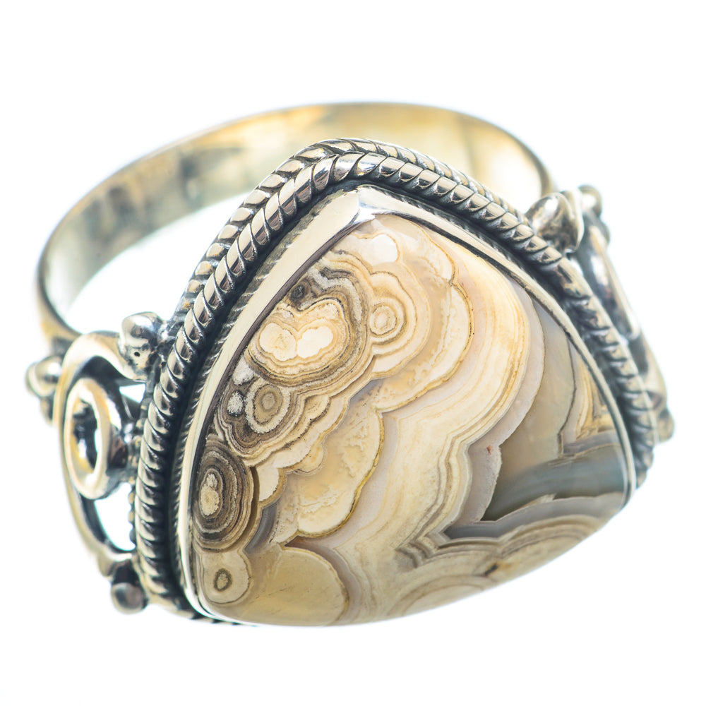 Laguna Lace Agate Rings handcrafted by Anasilvercos - RING73701