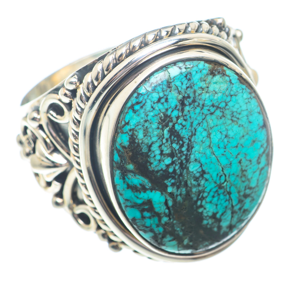 Tibetan Turquoise Rings handcrafted by Anasilvercos - RING73715