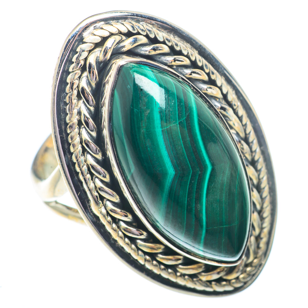 Malachite Rings handcrafted by Anasilvercos - RING73717