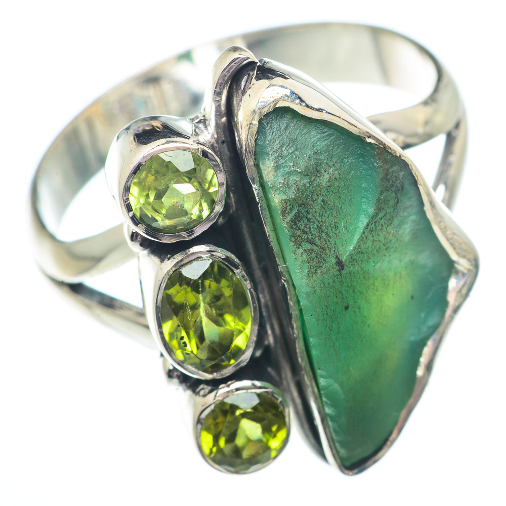 Chrysoprase, Peridot Rings handcrafted by Anasilvercos - RING73718