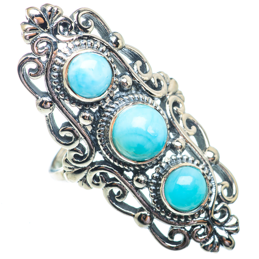 Larimar Rings handcrafted by Anasilvercos - RING73752