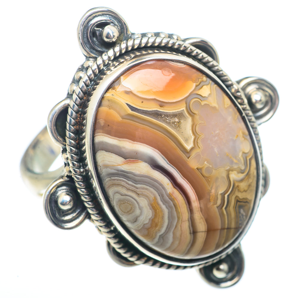 Laguna Lace Agate Rings handcrafted by Anasilvercos - RING73763