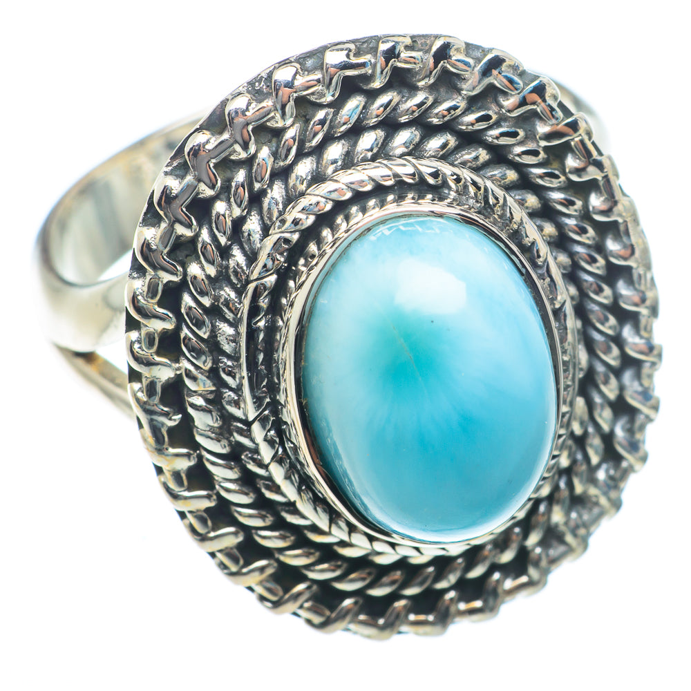 Larimar Rings handcrafted by Anasilvercos - RING73775