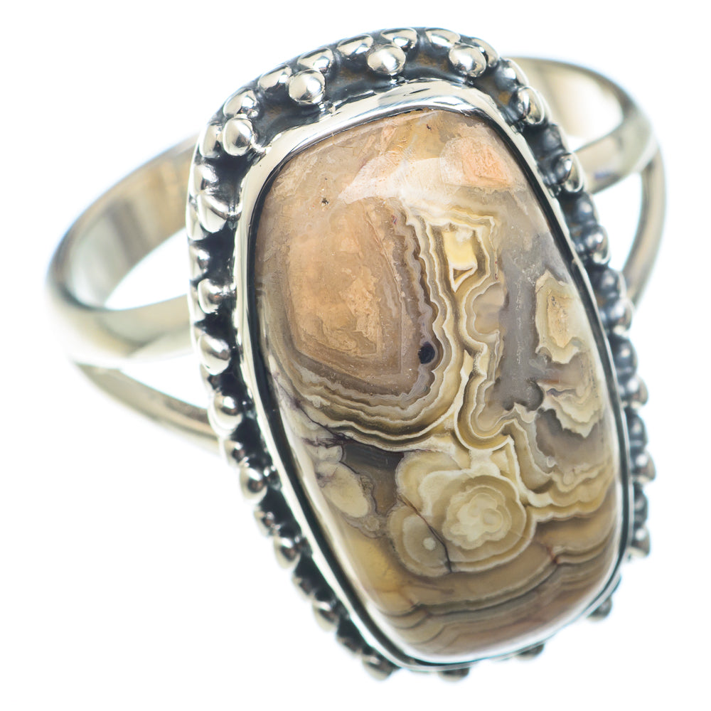 Laguna Lace Agate Rings handcrafted by Anasilvercos - RING73792