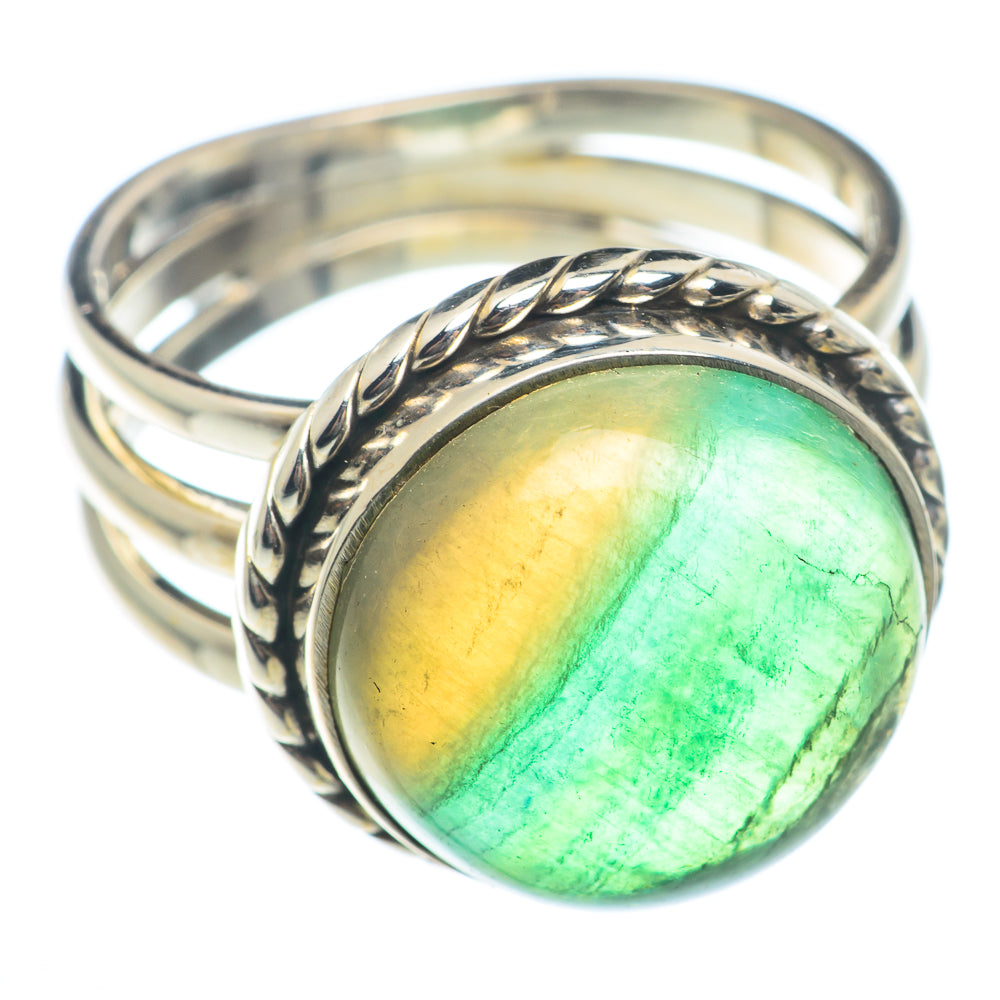 Green Fluorite Rings handcrafted by Anasilvercos - RING73810